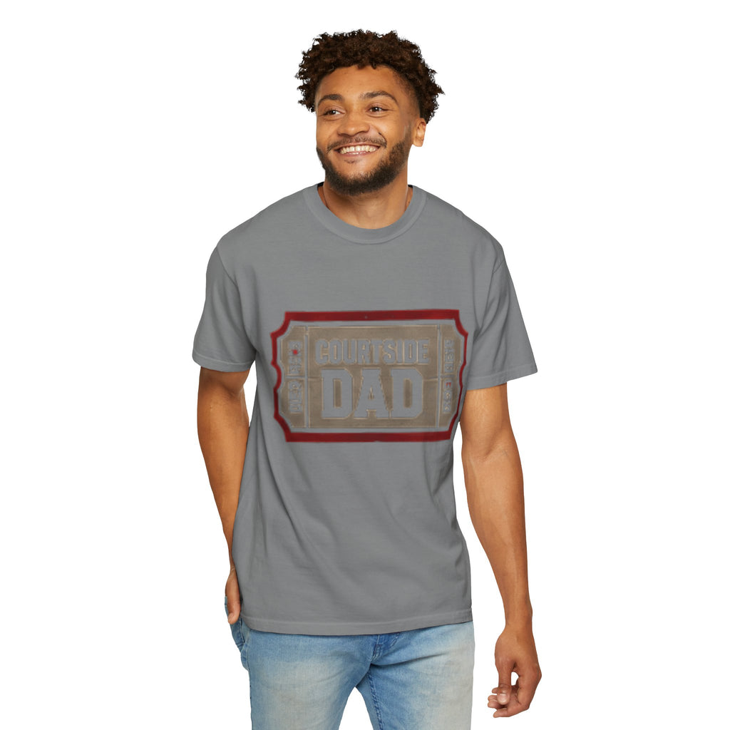 Courtside Dad T-Shirt — Vintage Ticket-Style Basketball Dad Tee