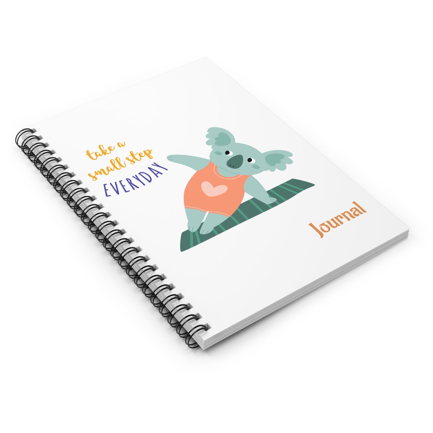 📓 A Safe Place for Your Soul to Speak Motivational Koala Journal - Take a Small Step Everyday, Cute Journal, Spiral Notebook, Gifts for Students, Positive Affirmation Diary