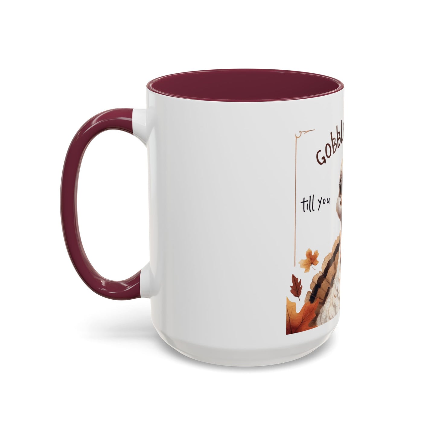 Mix cozy, aesthetic, and autumn-inspired sayings 🍁 Whimsical Thanksgiving Mug - Gobble Gobble Design