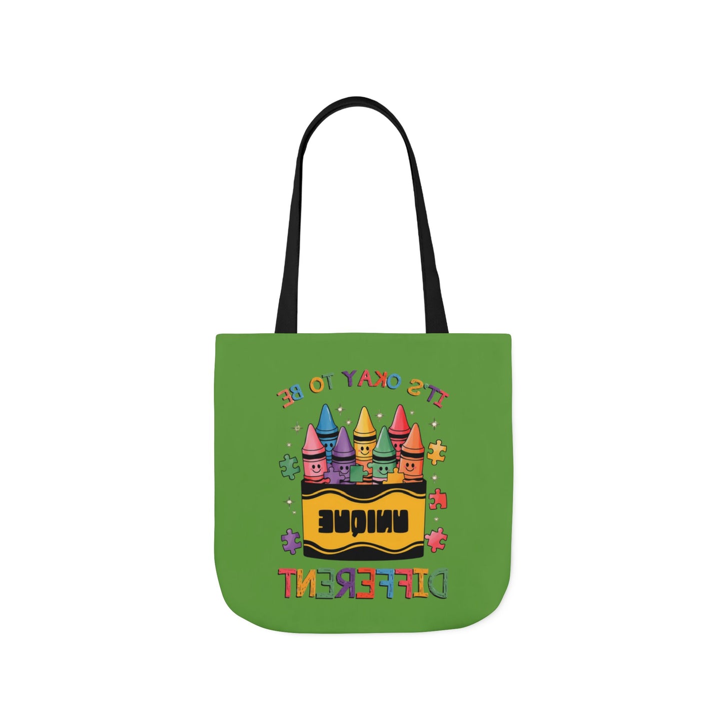 Autism Awareness & Pride Collection Unique Canvas Tote Bag with Colorful Castle Design