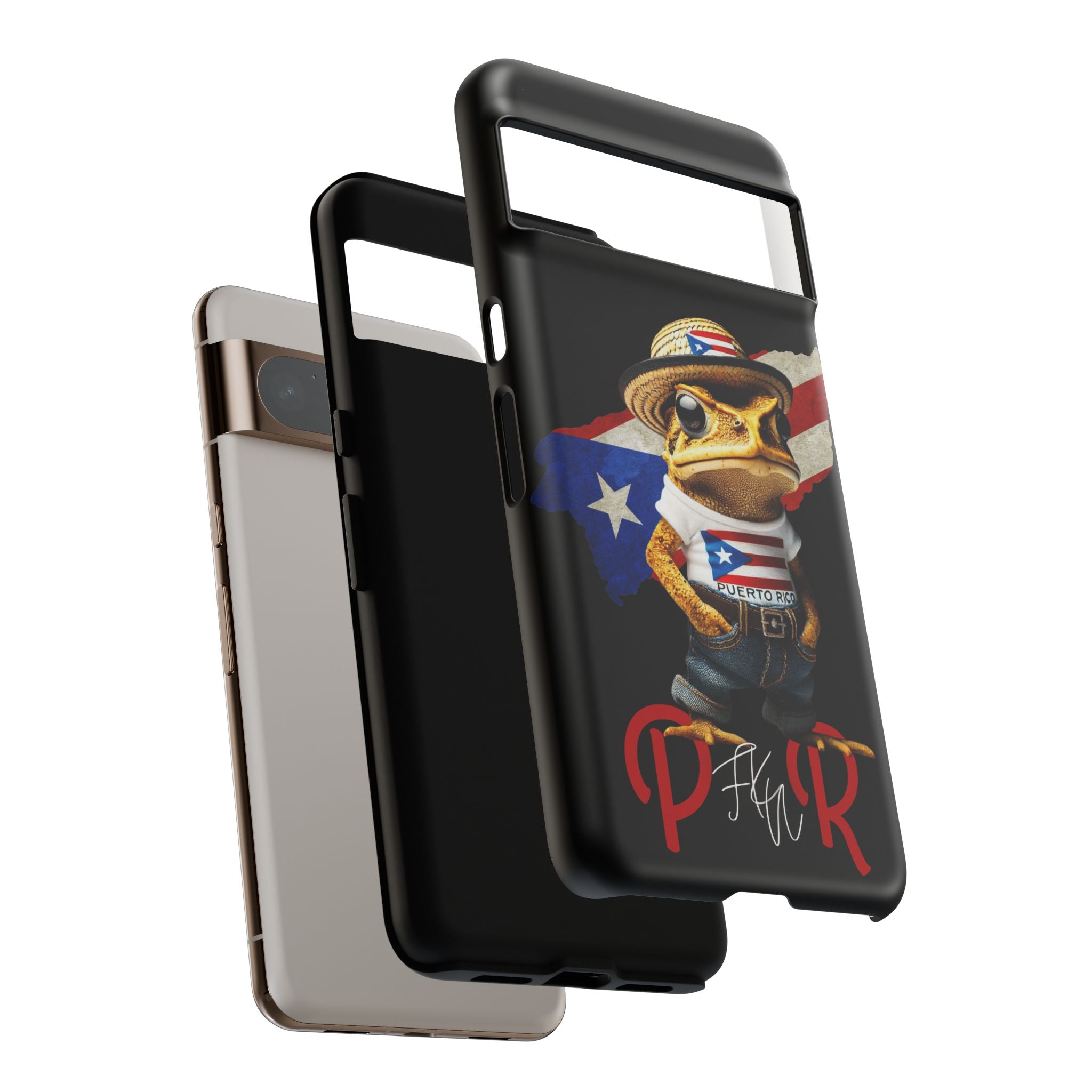Puerto Rican Frog Tough Phone Case  Puerto Rico Flag Patriotic Protective Case