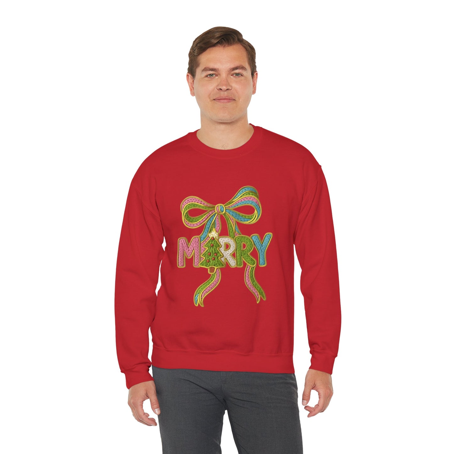 Festive Holiday Designs and Quotes Candy Christmas Tree Sweatshirt — Holiday Candyland Crewneck