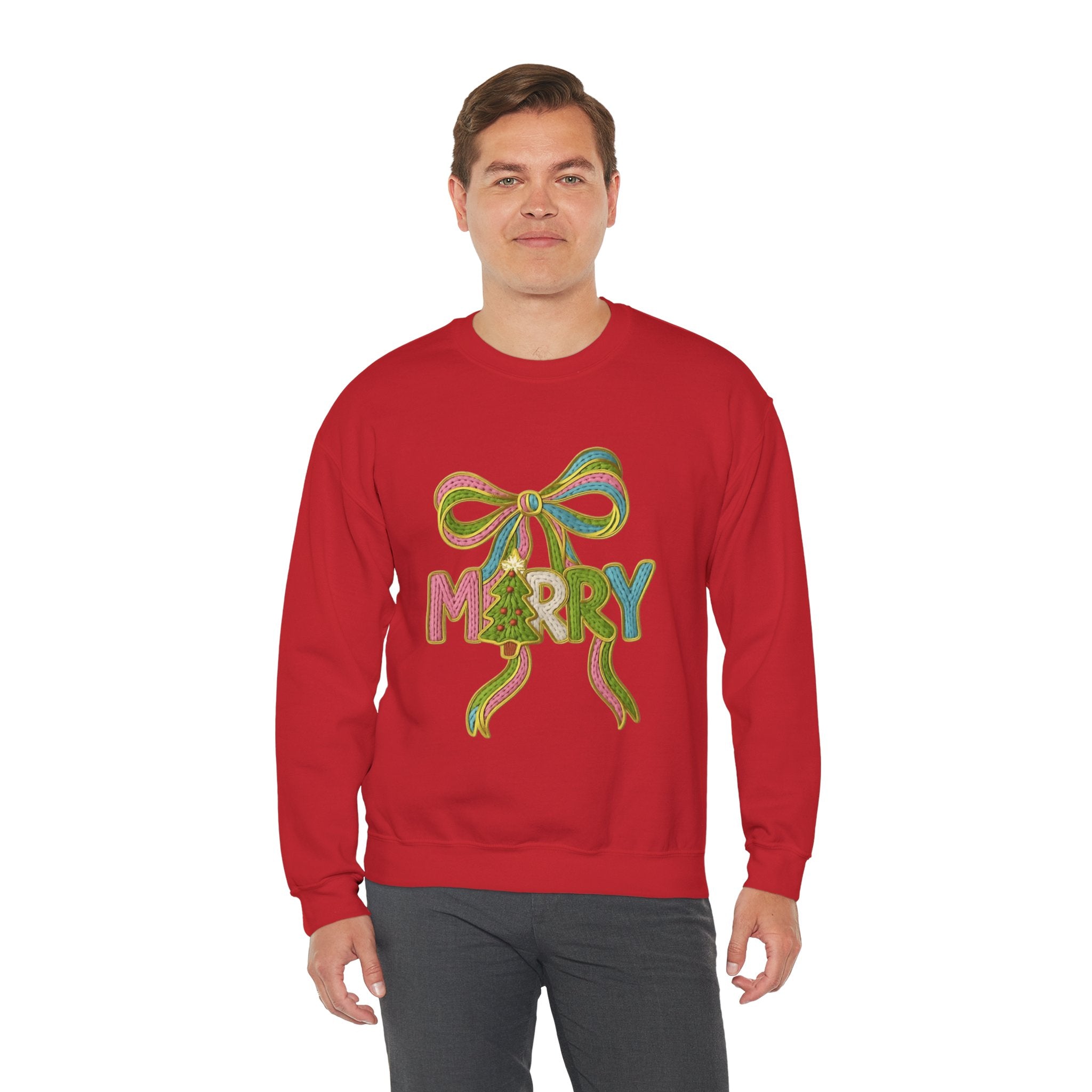 Festive Holiday Designs and Quotes Candy Christmas Tree Sweatshirt — Holiday Candyland Crewneck