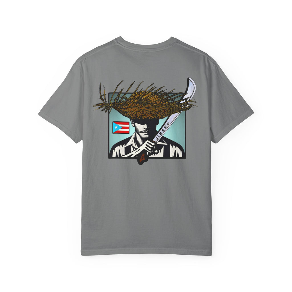 T-Shirt  "Jíbaro" Puerto Rican Heritage Tee (Back Machete  Sombrero de Paja Design) Puerto Rico’s Navidades