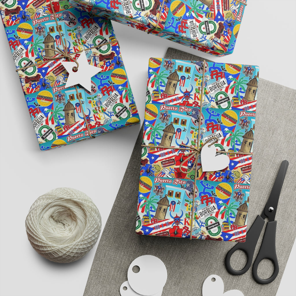 Puerto Rico Wrapping Paper – Cultural Gift Wrap | Boricua Heritage Design | Holiday & Celebration Gift Packaging