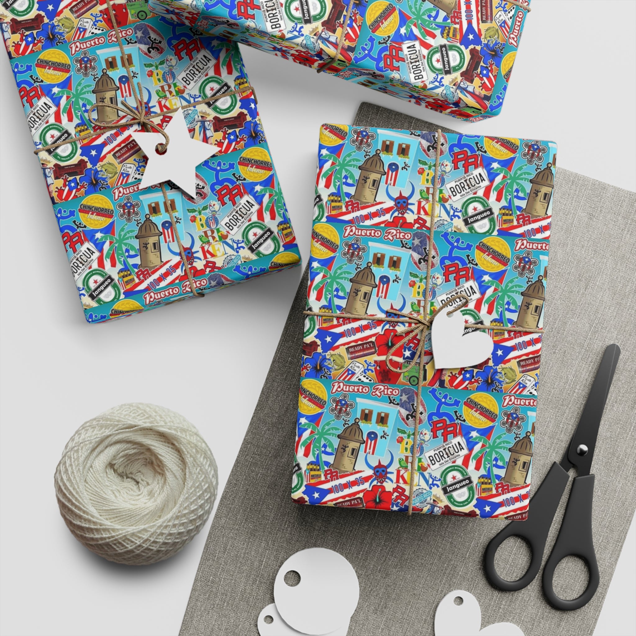 Puerto Rico Wrapping Paper – Cultural Gift Wrap | Boricua Heritage Design | Holiday & Celebration Gift Packaging