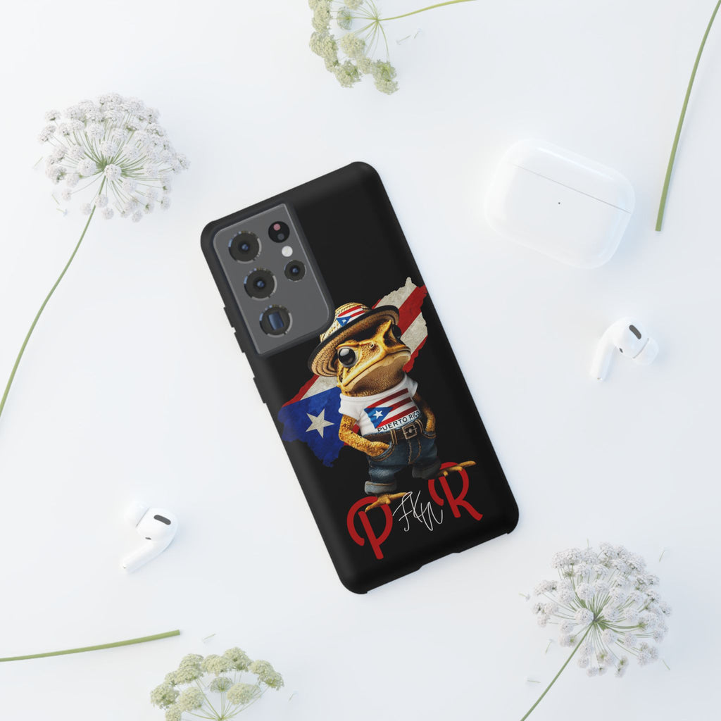 Puerto Rican Frog Tough Phone Case  Puerto Rico Flag Patriotic Protective Case