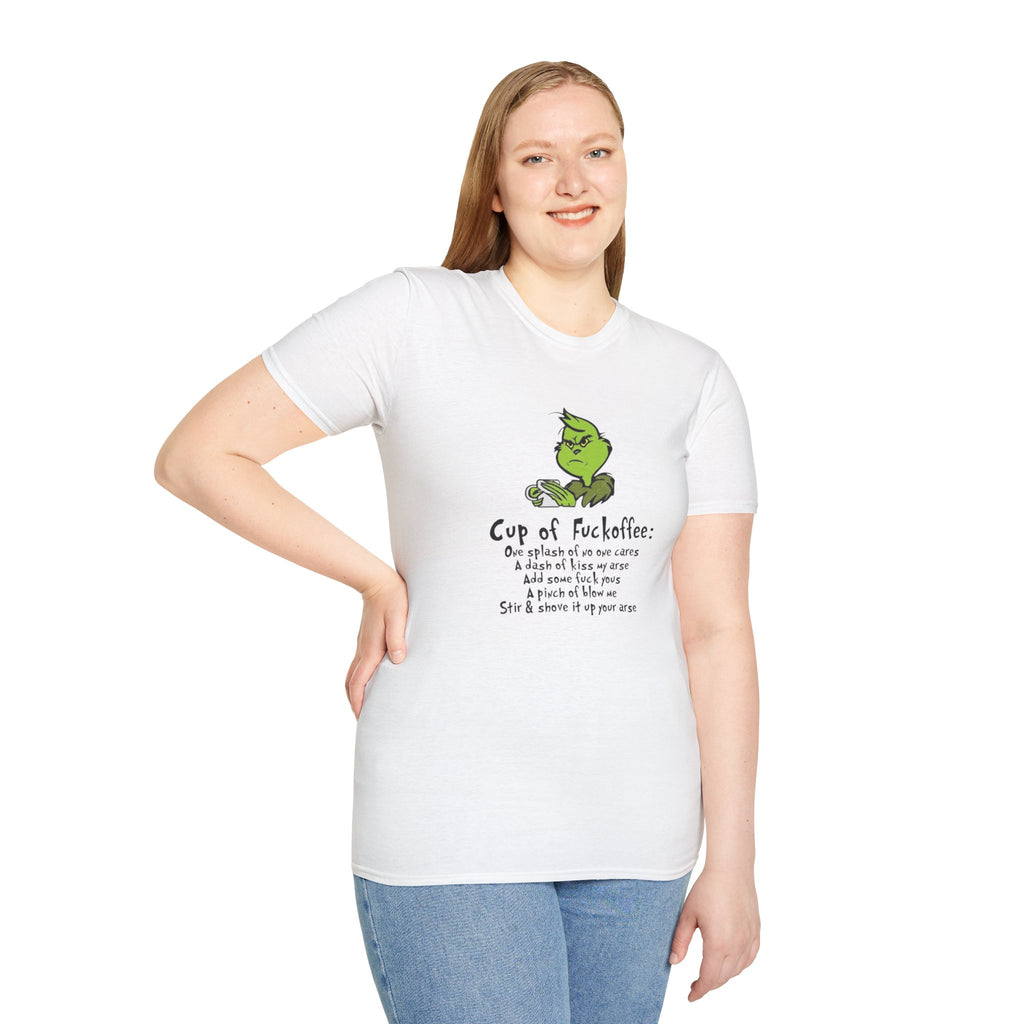 Holiday Apparel | Christmas Tees & Sweatshirts with Festive Quotes Funny Grinch Coffee Lover T-Shirt
