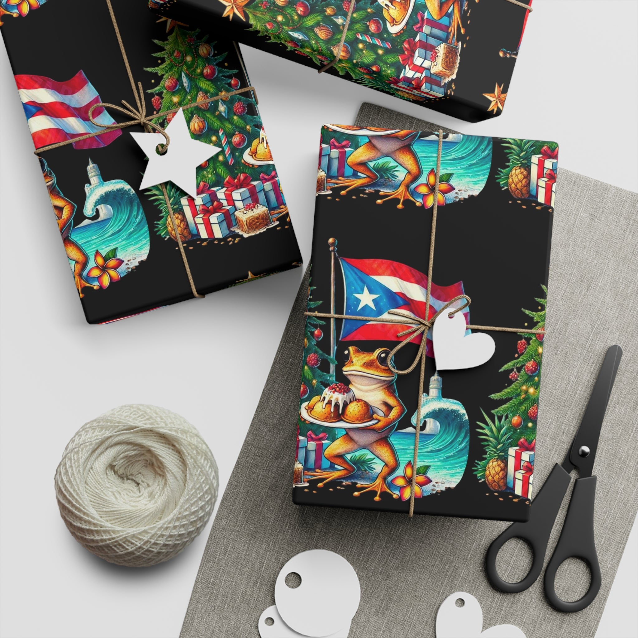 Navidad en Puerto Rico Wrapping Paper – Festive Boricua Holiday Gift Wrap 🇵🇷🎄