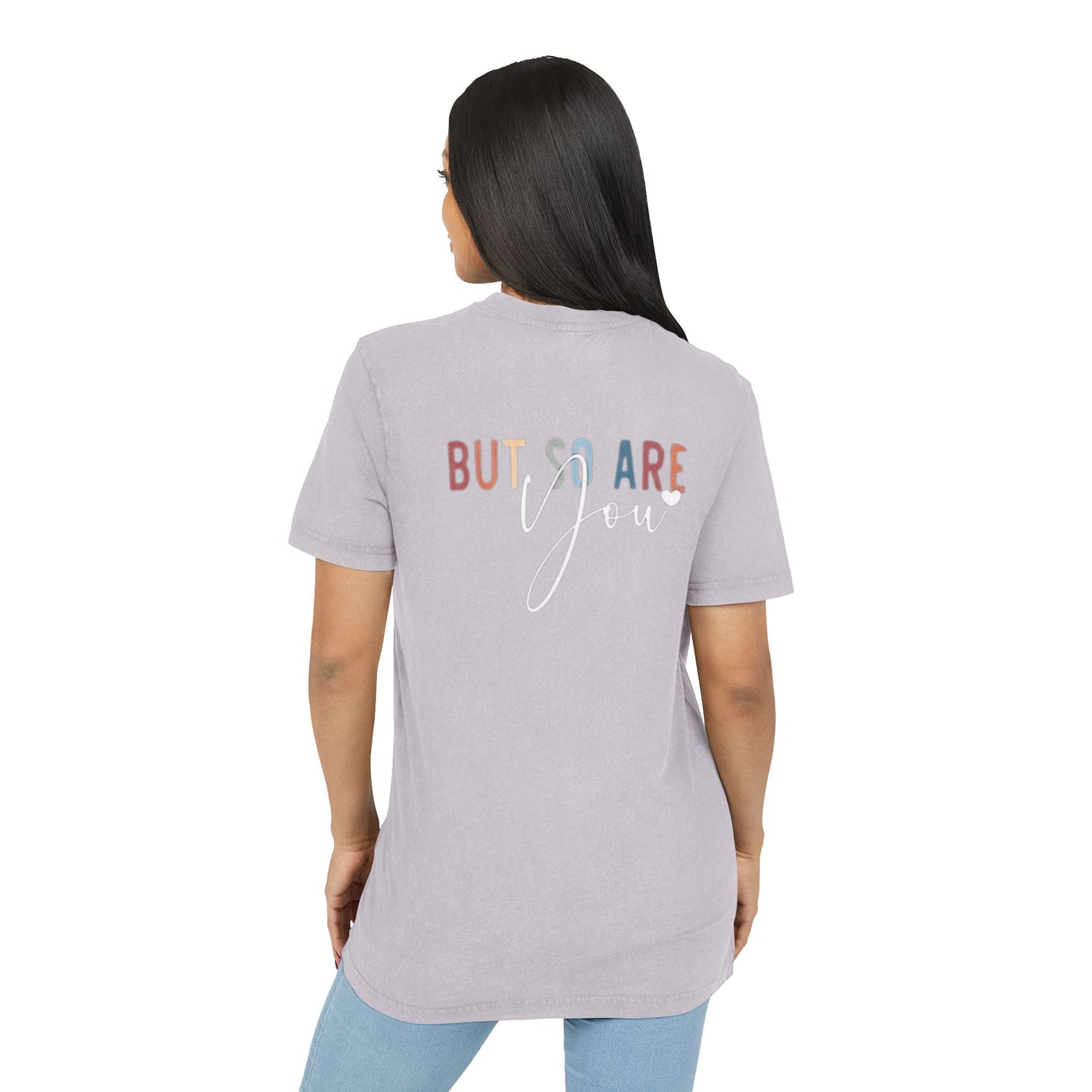 Acid Wash Tee  "Life Is Tough" Inspirational Retro Graphic T-Shirt