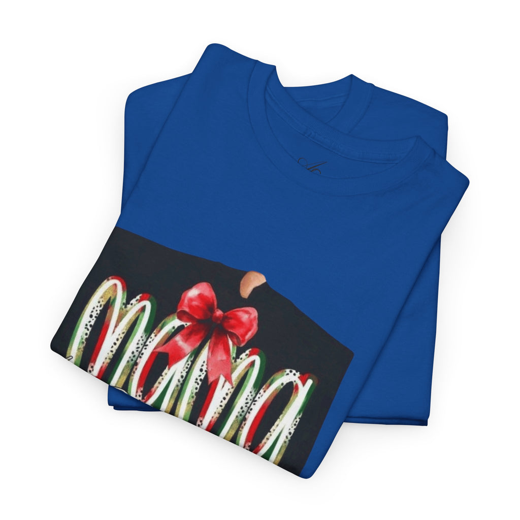 Festive Mama Tee, Cozy Holiday Shirt, Gift for Mom, Christmas T-Shirt, Unisex Cotton Tee