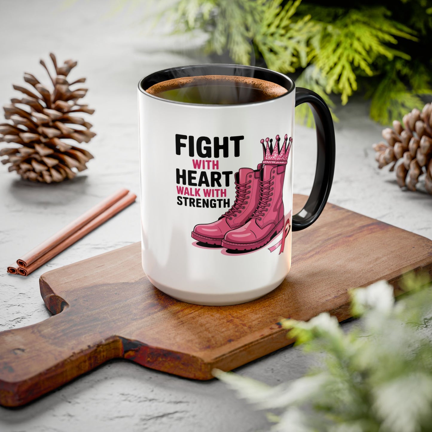You Beat It! Cancer Survivor Mug | Motivational Gift for Her or Him | Warrior Mug