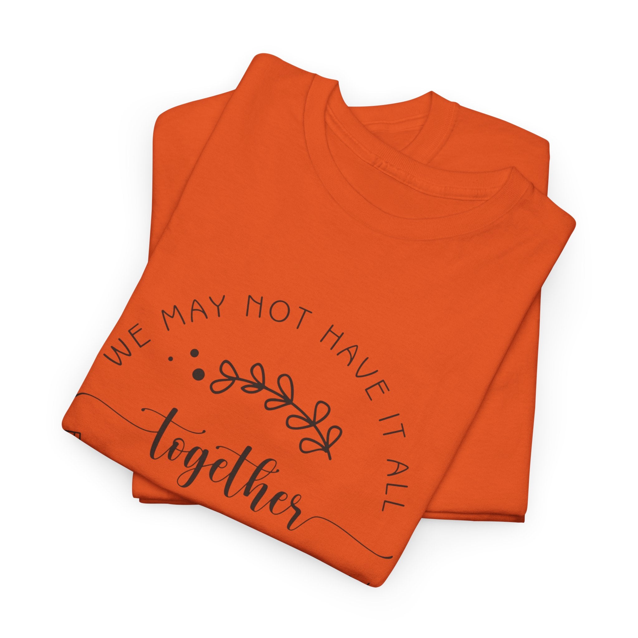 Together Floral Circle Tee  "Together" Inspirational Family Unity Shirt
