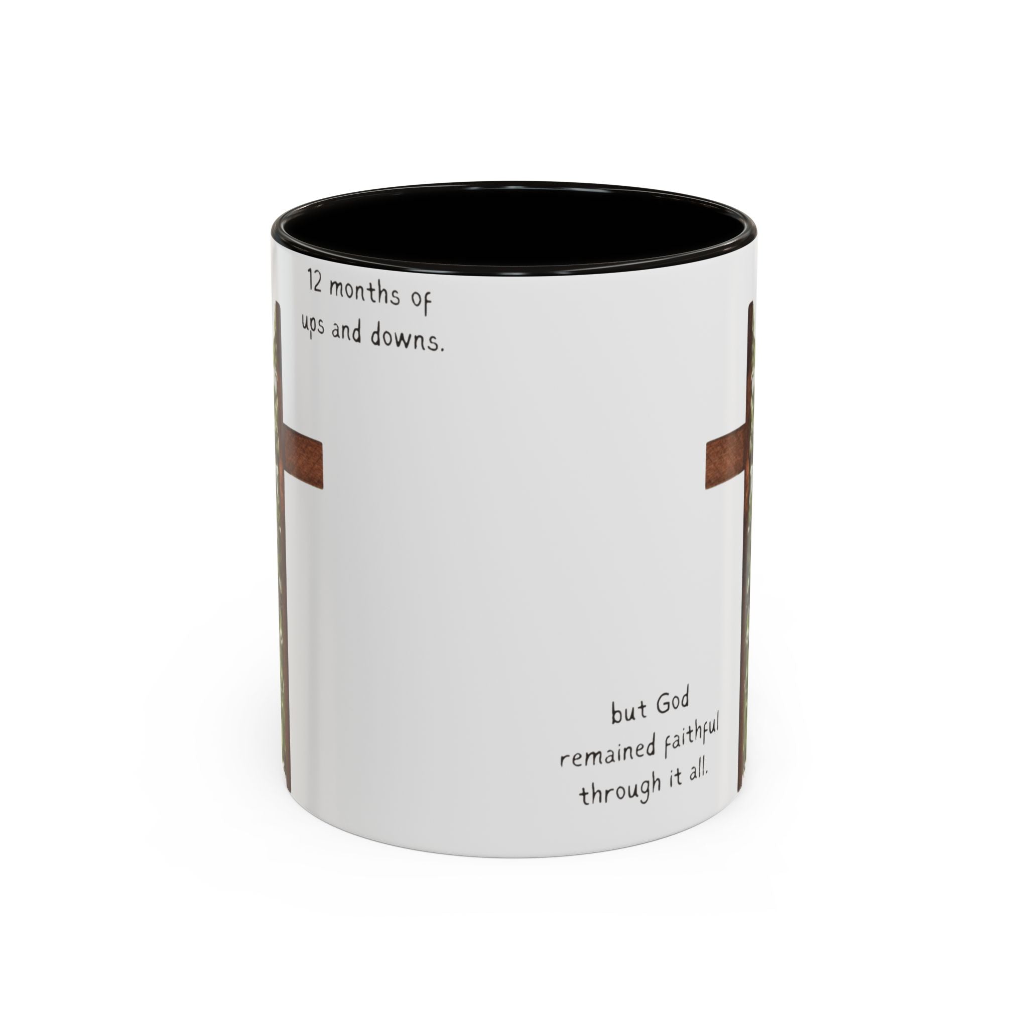 Christian Cross & Pine Tree Mug — Faith Reminder Coffee Cup (11oz/15oz)