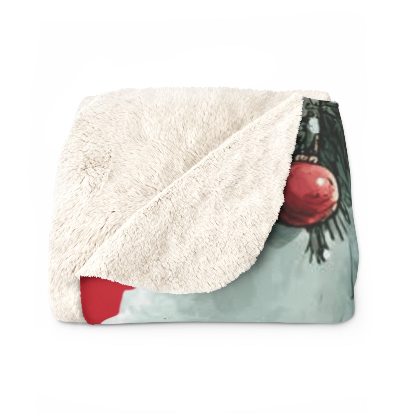 Christmas Puppy Sherpa Blanket — Cute Jack Russell Holiday Throw