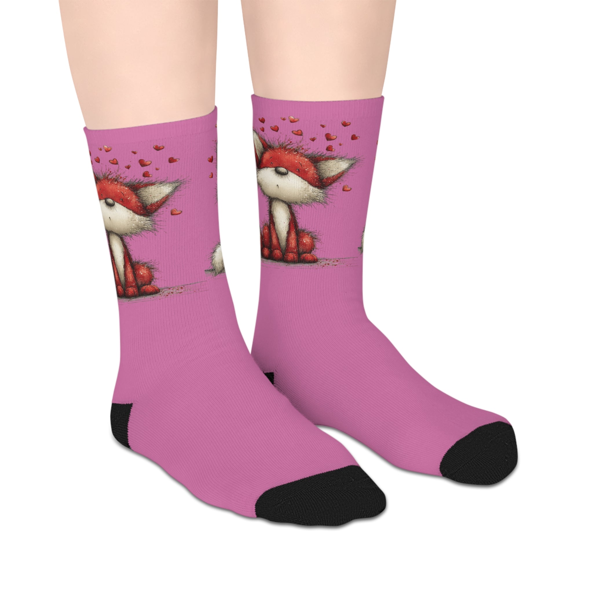 A small gift with lots of heart Valentine Candy Heart Mid-Length Socks