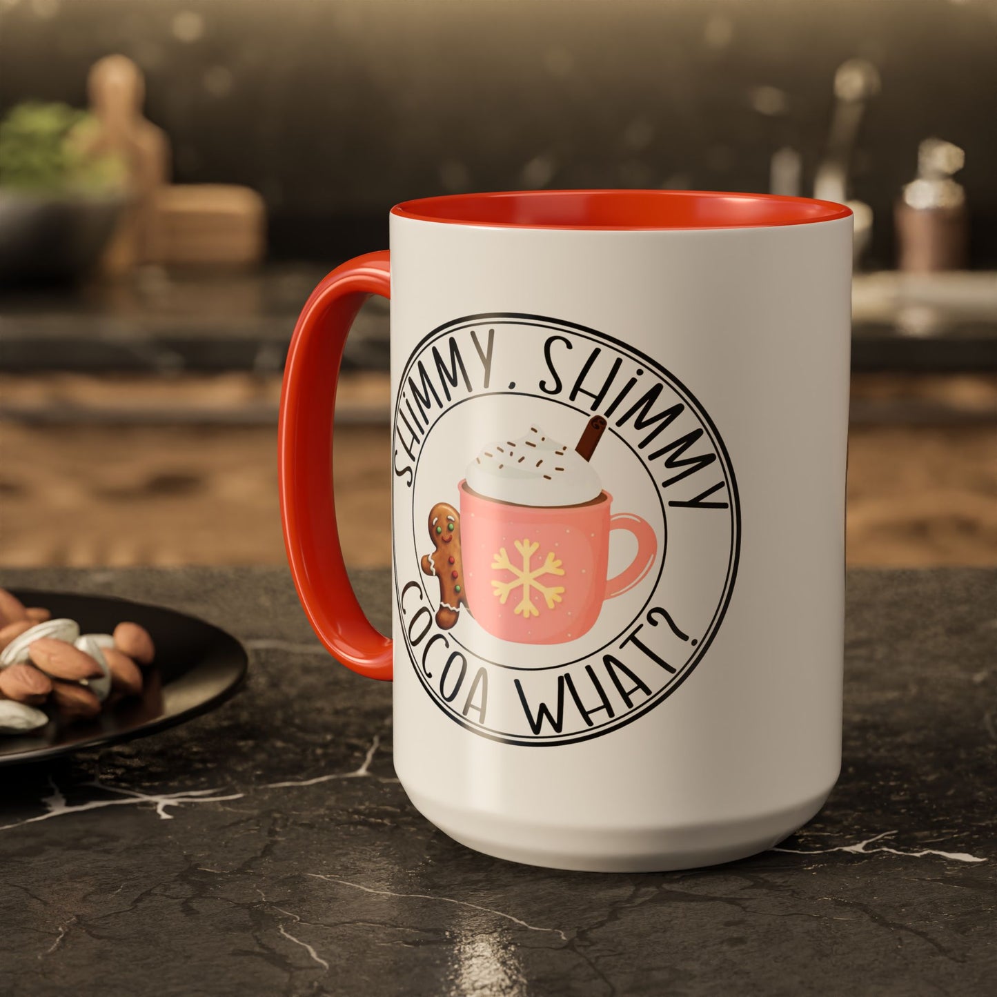 Cute Cocoa Mugs with Gingerbread Design Perfect for Winter Holiday CheerBeverage Cup Christmas Design