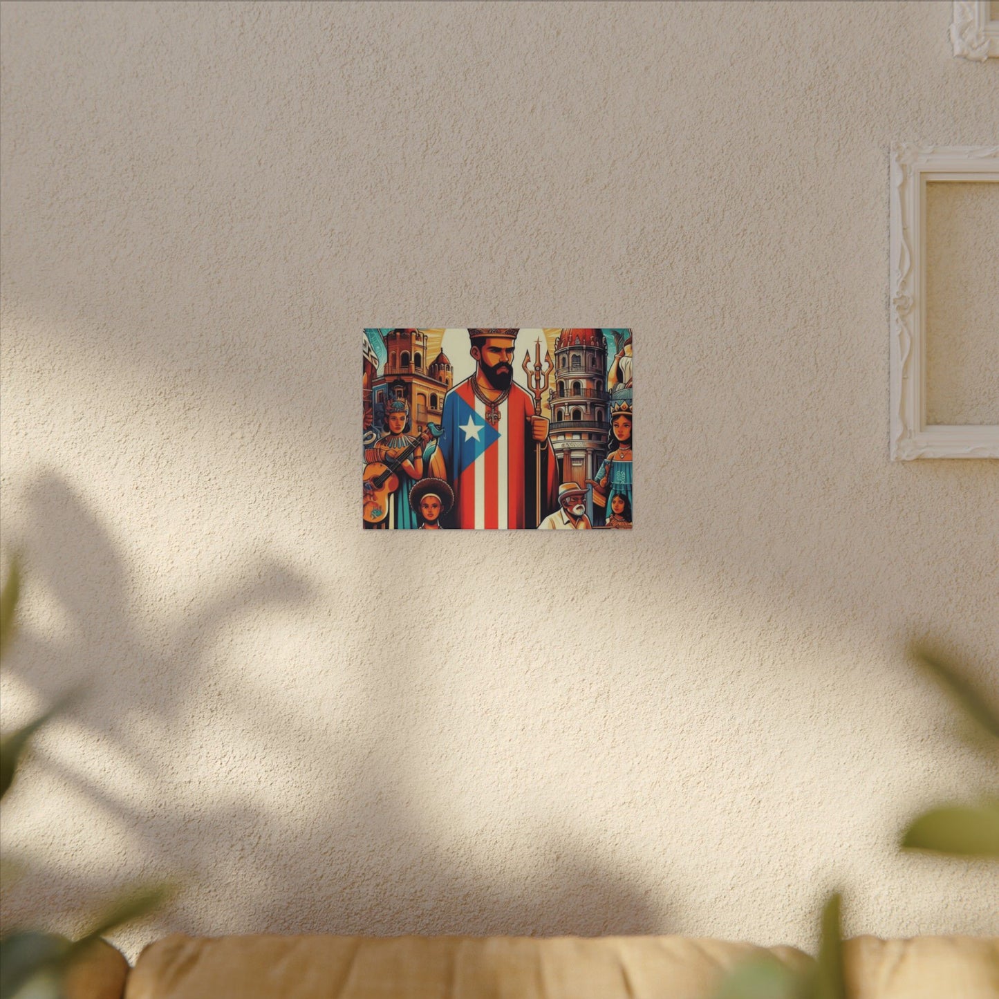 Vibrant Puerto Rican Art Canvas, Cultural Wall Decor, Celebration Decor, Unique Gift, Home Accent, Multi-Size