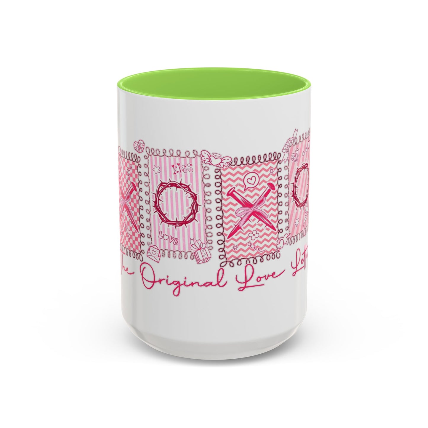 Love Letters XOXO Ceramic Mug — Colorful 11oz & 15oz Coffee Cup