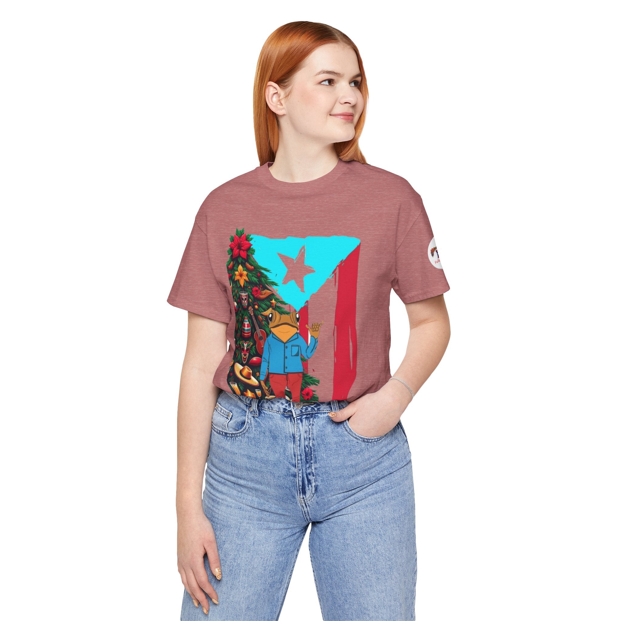 Puerto Rico Holiday T-Shirt  Coquí by Christmas Tree Graphic Puerto Rico’s Navidades