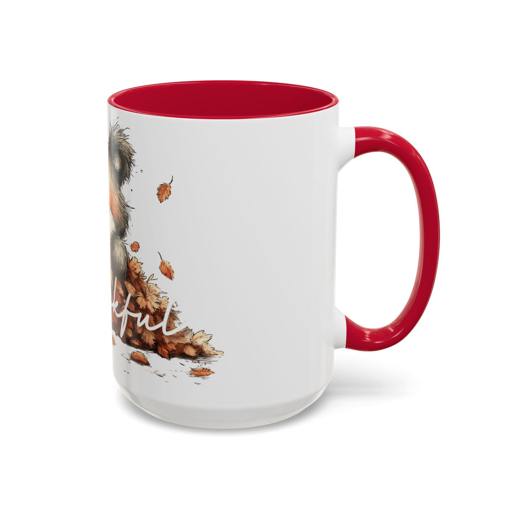 Thankful Bear Autumn Mug — Cute Fall Coffee Cup (11oz, 15oz)