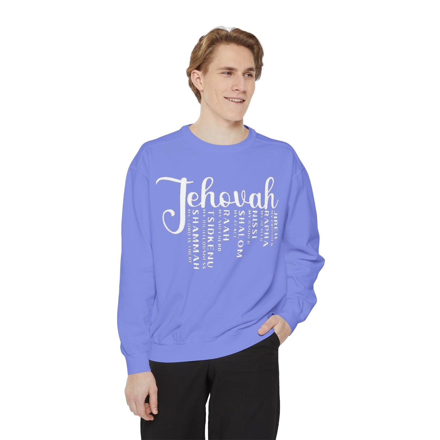 Jehovah Names Sweatshirt  Christian Faith Scriptural Names Pullover
