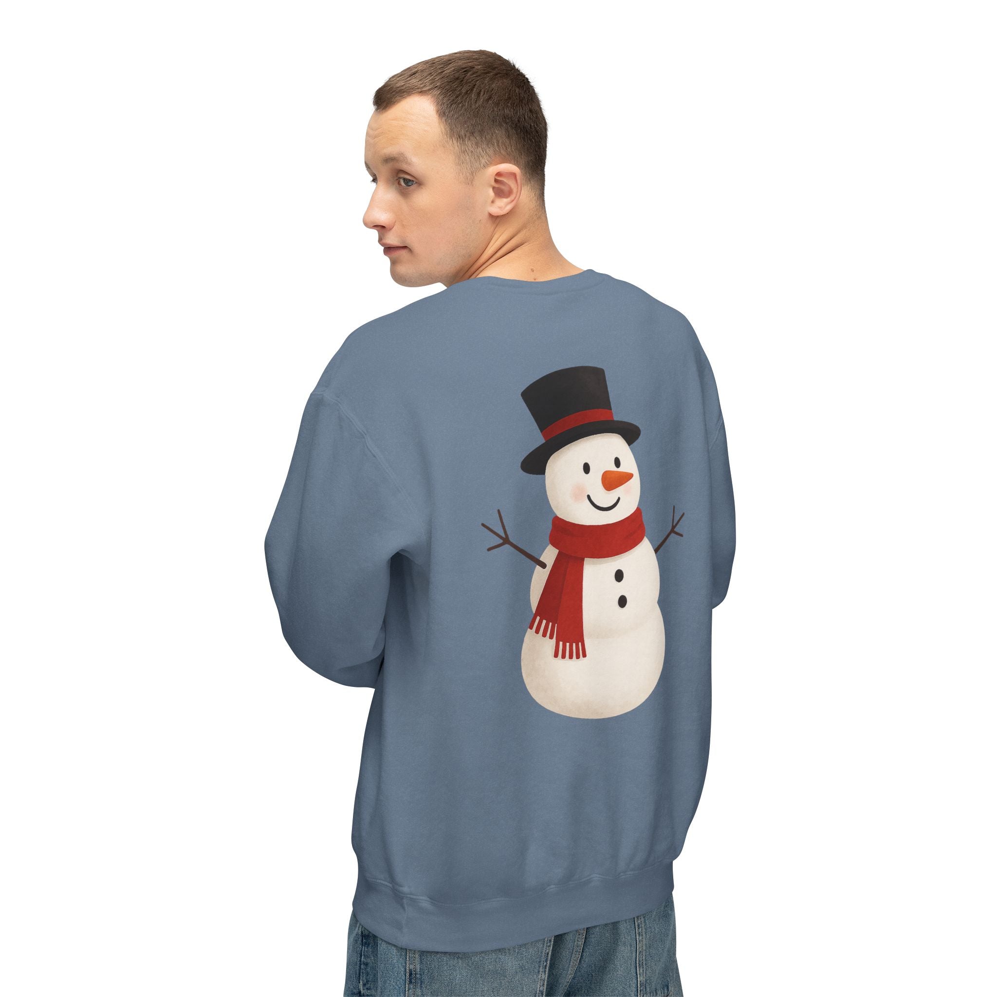 Snowman Crewneck Sweatshirt  Cute Holiday Snowman Pullover