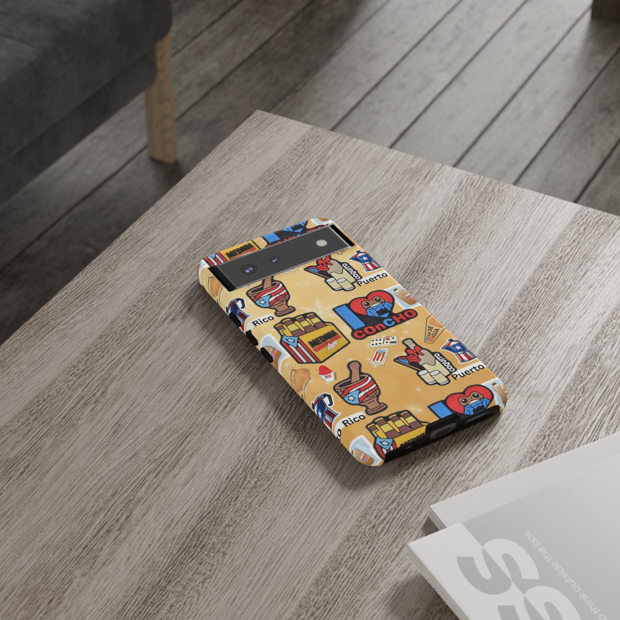 Puerto Rico Sticker Collage Tough Case  ‘I  Concho’ Pattern Phone Case