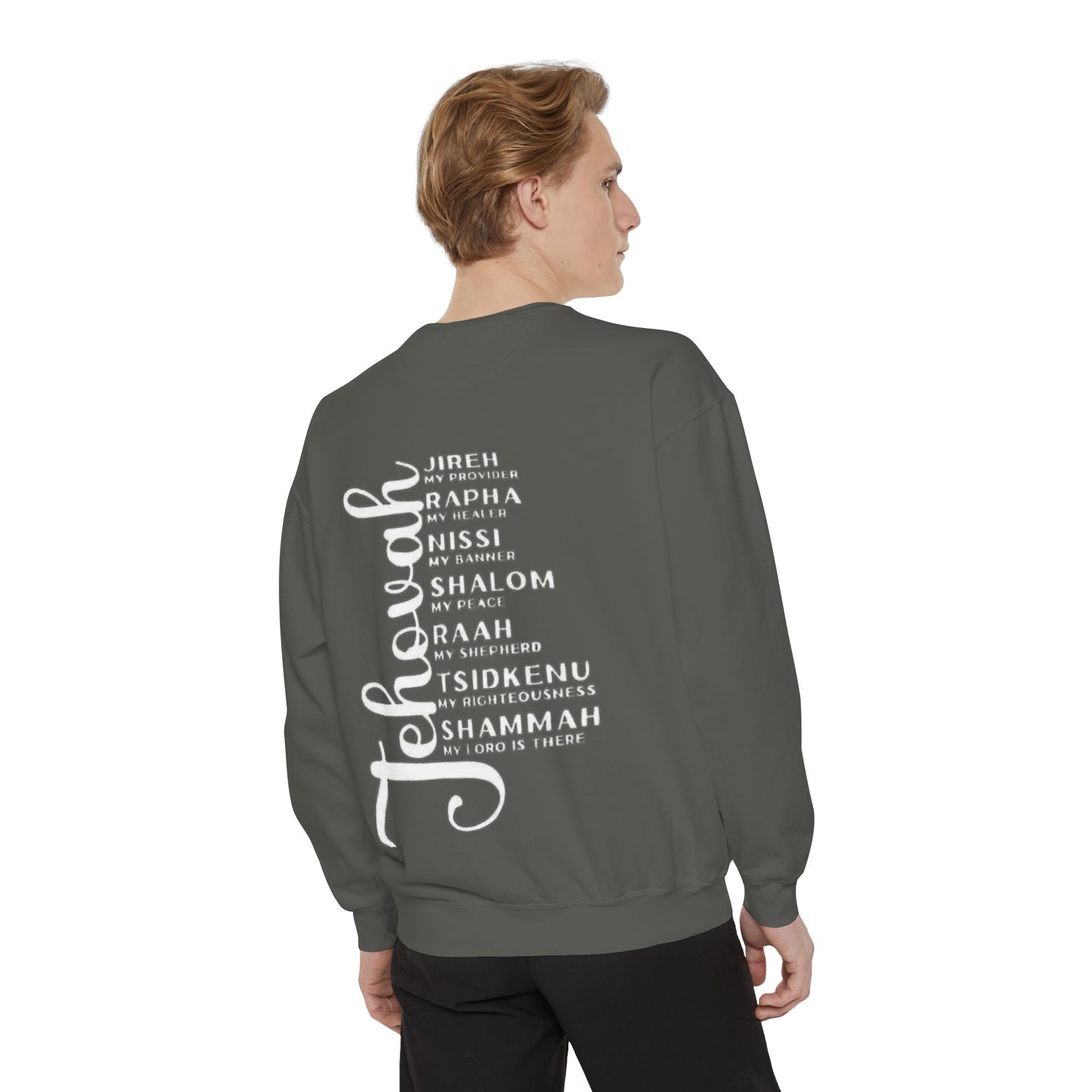 Jehovah Names Sweatshirt  Christian Faith Scriptural Names Pullover