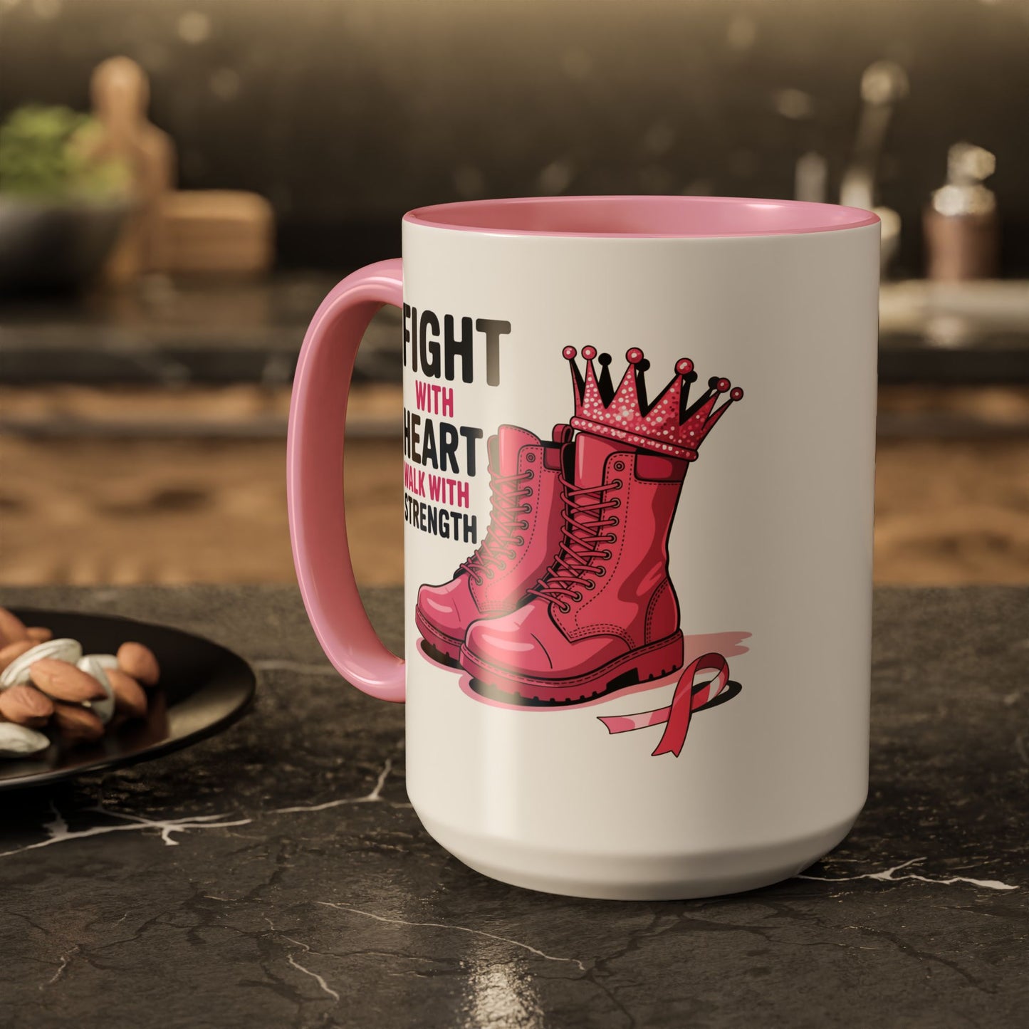 You Beat It! Cancer Survivor Mug | Motivational Gift for Her or Him | Warrior Mug