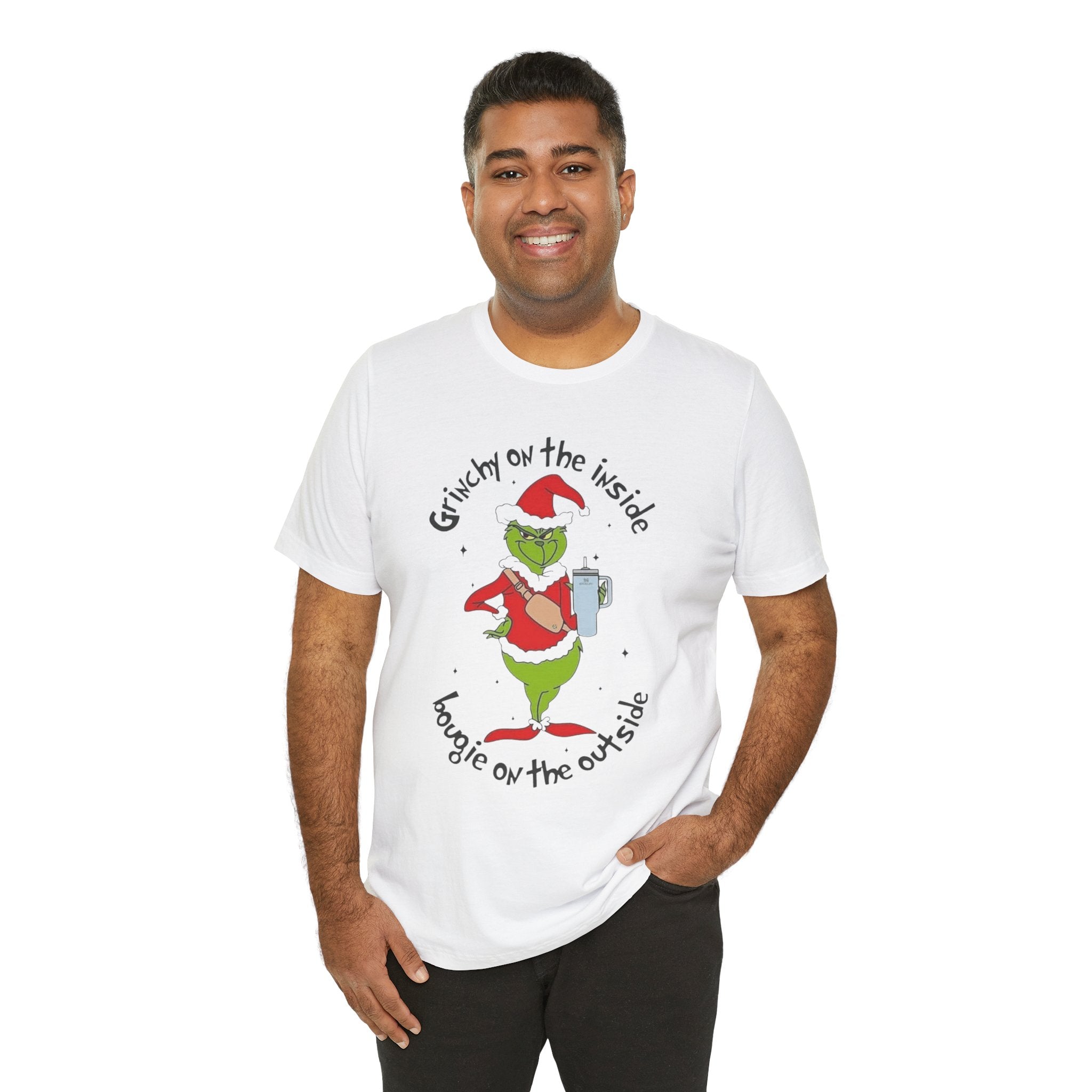 Grinch-Inspired Holiday Tee: 'Grinchy on the Inside, Boogie on the Outside'