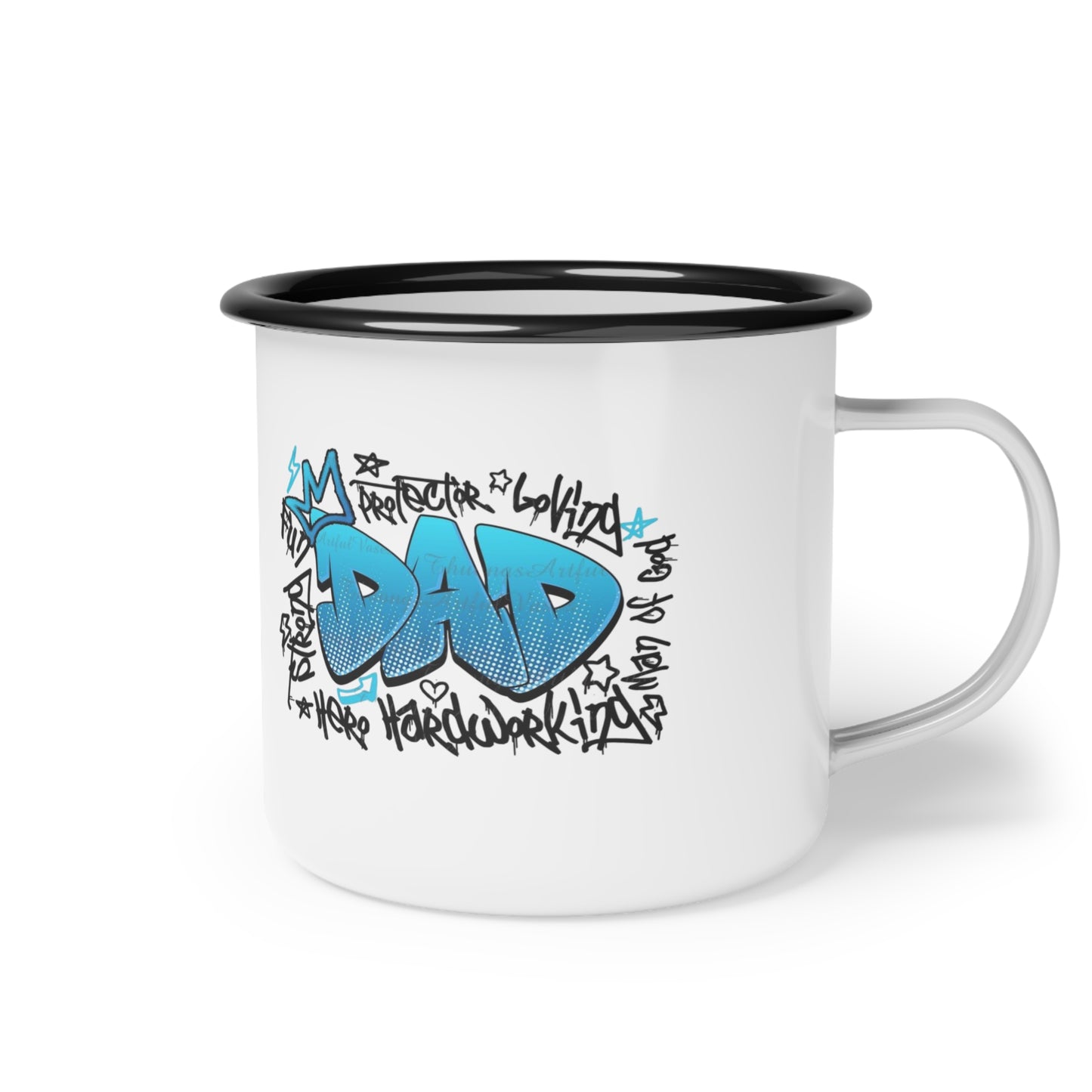 Cool Dad Enamel Camp Cup, Camping Mug for Father's Day, Outdoor Coffee Cup, Retro Dad Gift, Unique Camping Gear