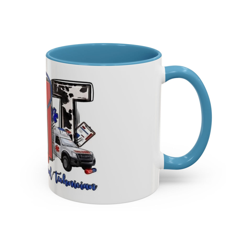 EMT Coffee Mug — Emergency Medical Technician Ambulance Stethoscope Design (11/15oz) Medical Christmas Mug