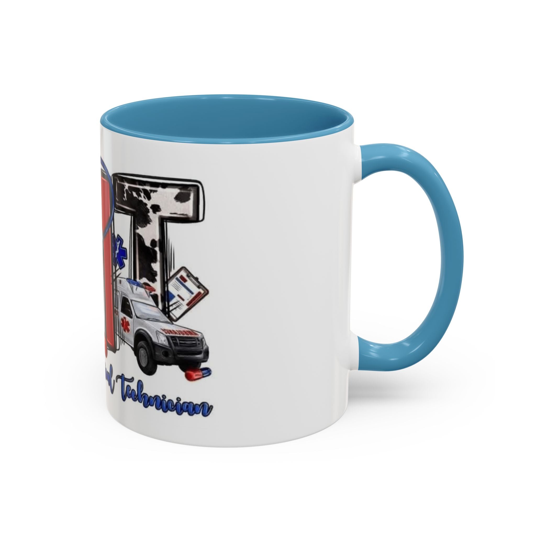 EMT Coffee Mug — Emergency Medical Technician Ambulance Stethoscope Design (11/15oz) Medical Christmas Mug