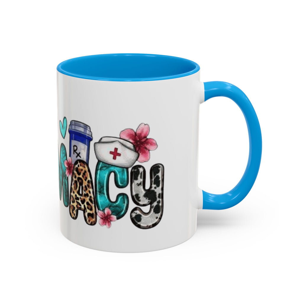 Pharmacy Nurse Coffee Mug — Cute Leopard & Teal Medical Design (11oz/15oz)Christmas mug for all healthcare heroes