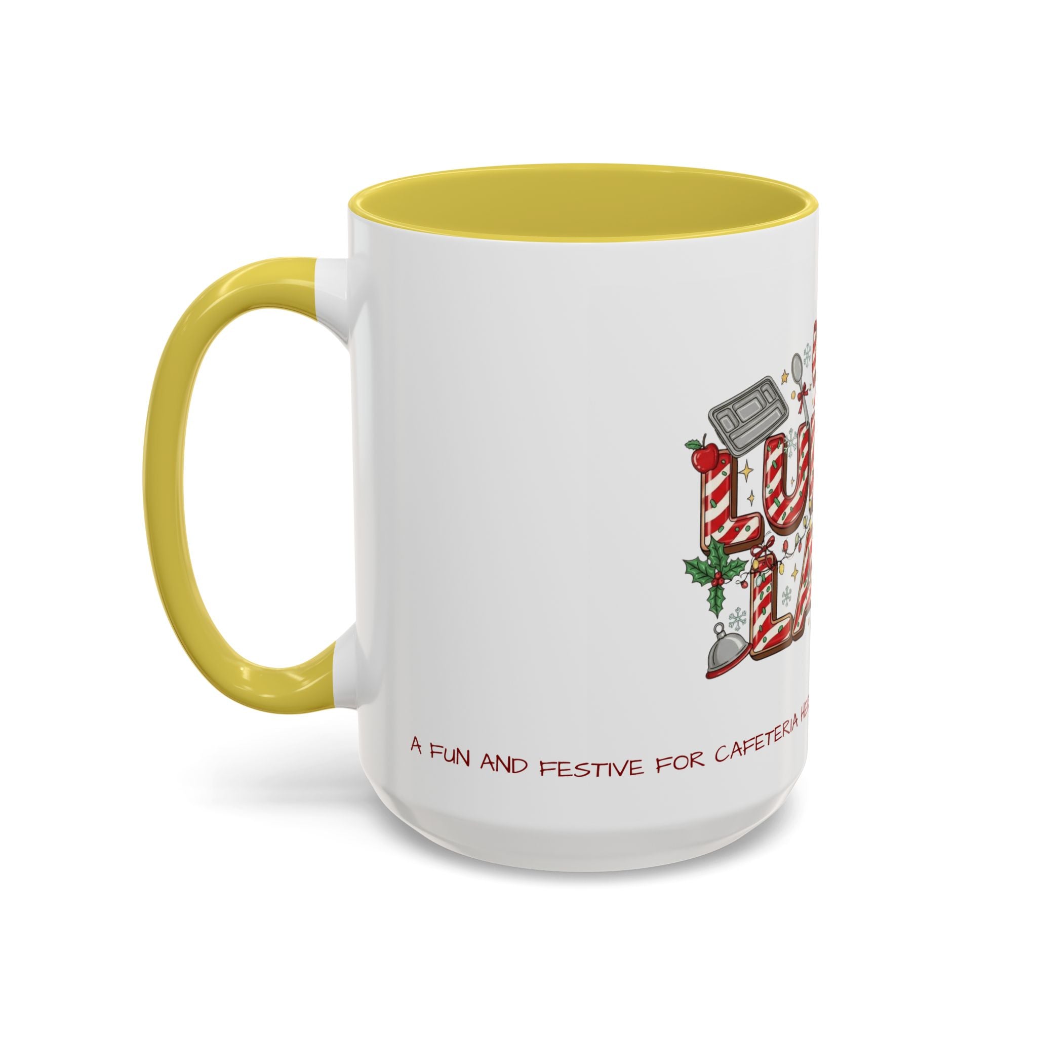 Lunch Lady Mug "Cafeteria Hero Who Feeds the Whole School With Love" | 11oz/15oz Gift  School Staff Christmas Mug Collection