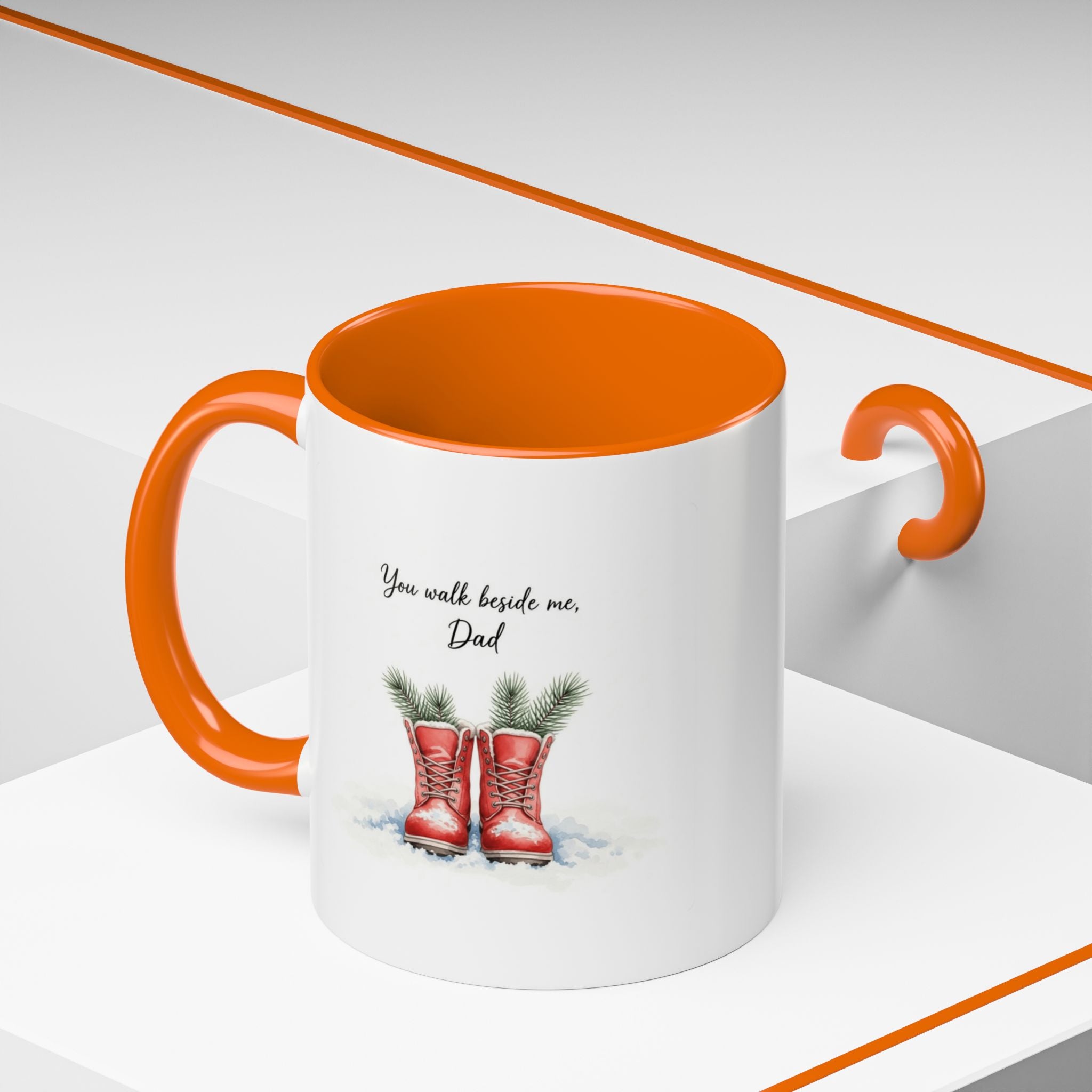 You Will Be Beside Me, Dad Coffee Mug - Festive Accent for Father's Day & Christmas Holiday Coffee Cups with Festive Quotes & Designs