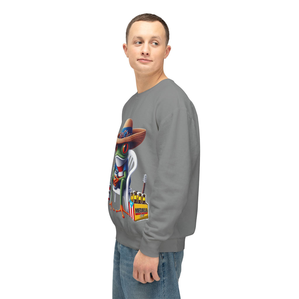 Coqui in Sombrero Crewneck Sweatshirt Puerto Rico’s Navidades
