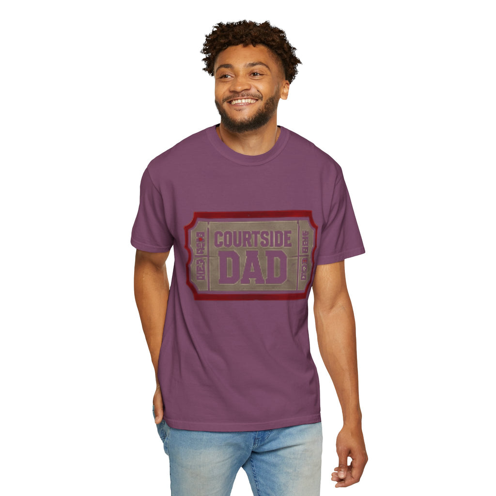 Courtside Dad T-Shirt — Vintage Ticket-Style Basketball Dad Tee