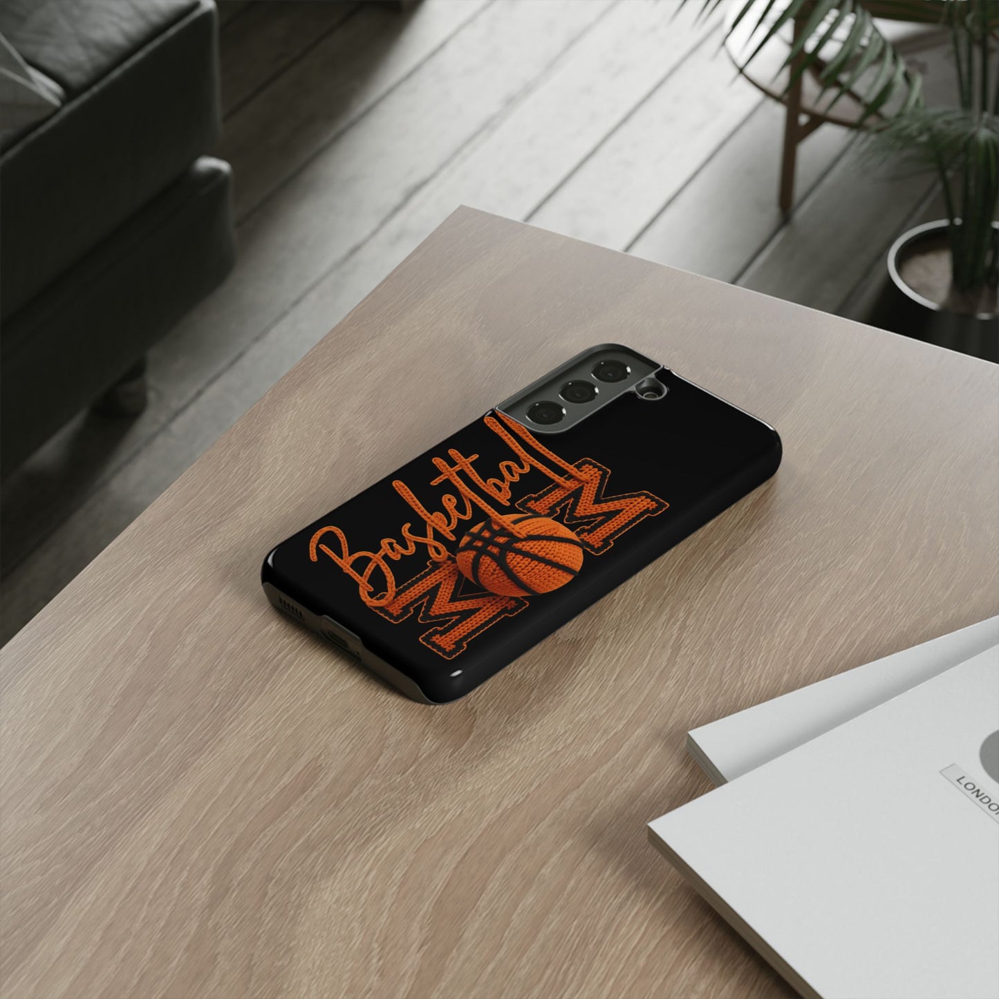 Basketball Mom Phone Case  'Basketball MOM' Protective Hard Cover