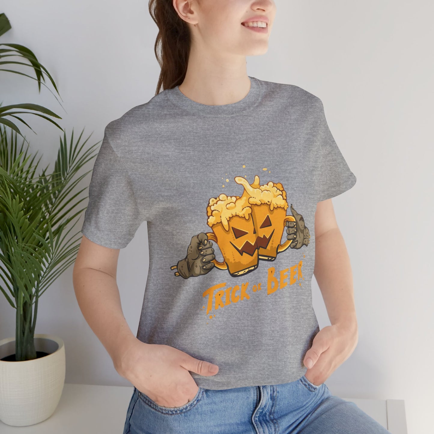 Halloween Beer Tee, Ghostly Fun Shirt, Unisex Graphic T-Shirt, Trick or Treat Apparel, Spooky Celebration Top