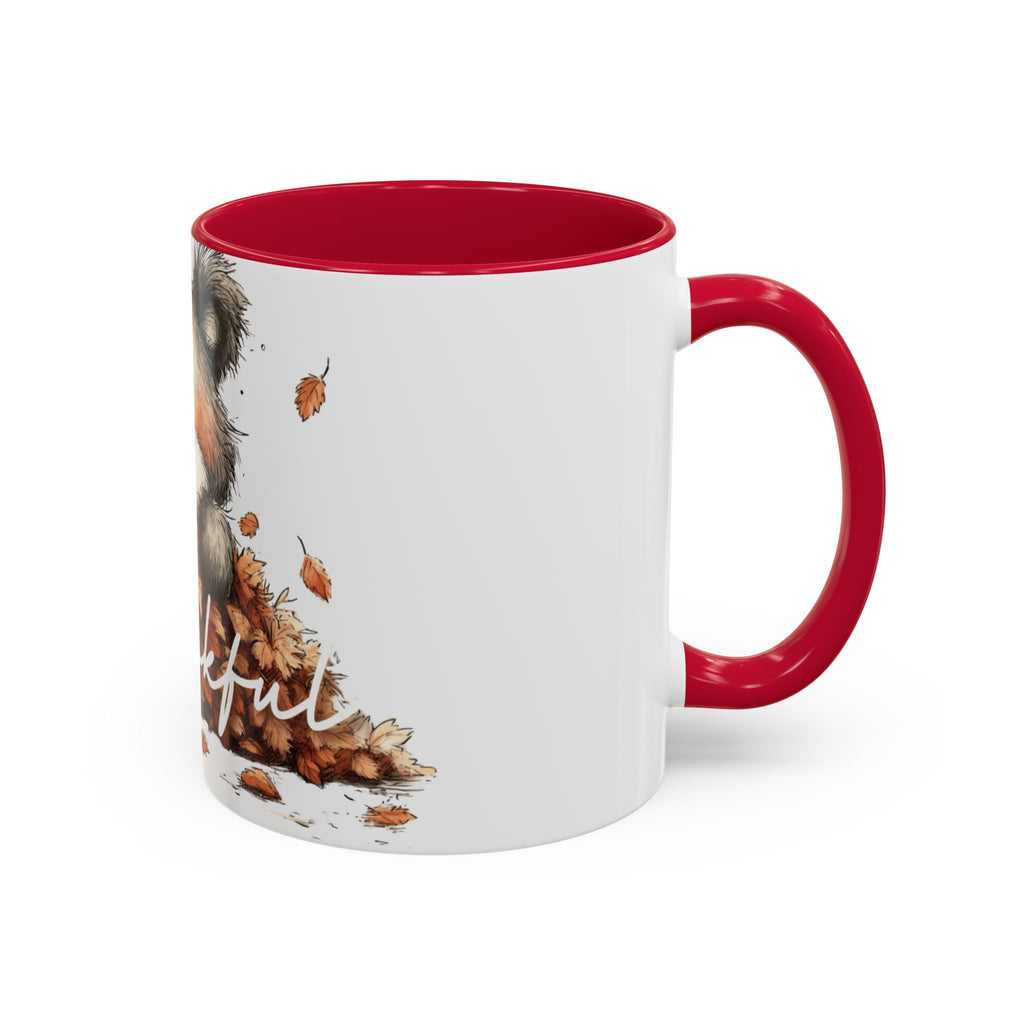 Thankful Bear Autumn Mug — Cute Fall Coffee Cup (11oz, 15oz)