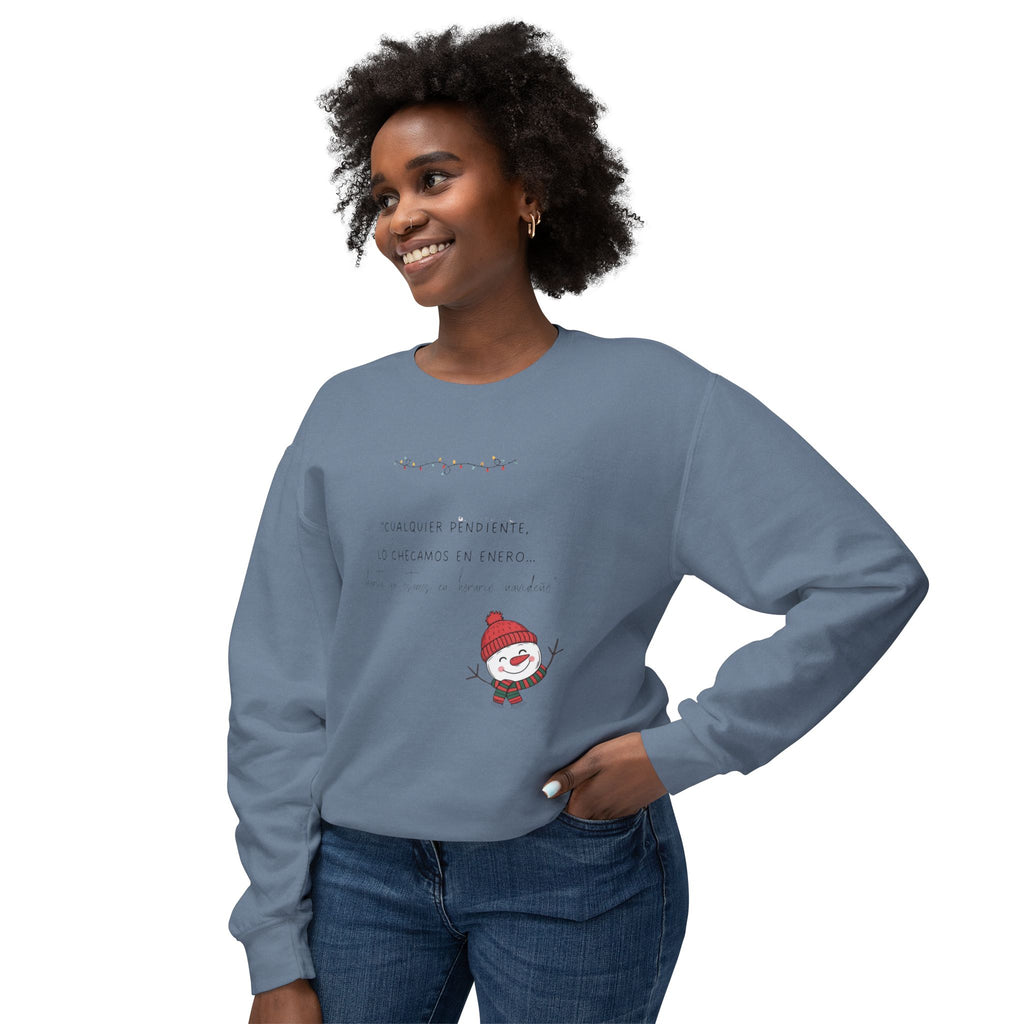 Snowman Crewneck Sweatshirt  Cute Holiday Snowman Pullover