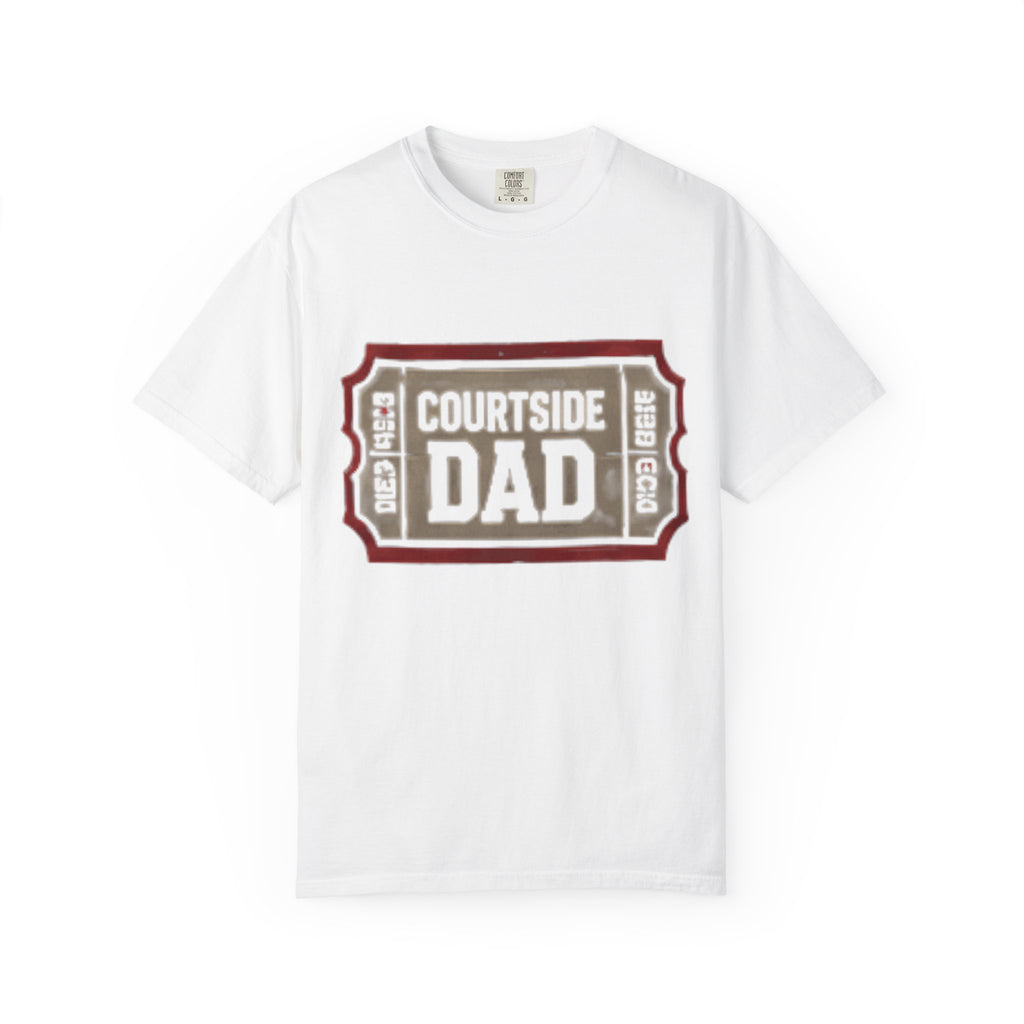 Courtside Dad T-Shirt — Vintage Ticket-Style Basketball Dad Tee