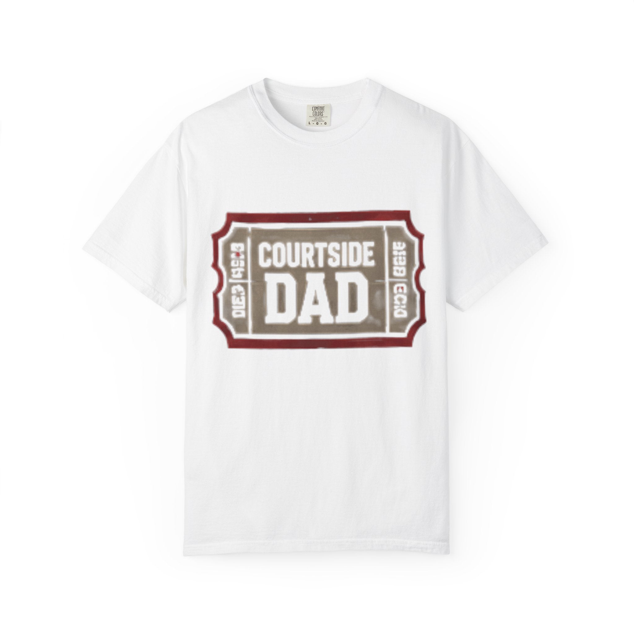 Courtside Dad T-Shirt — Vintage Ticket-Style Basketball Dad Tee