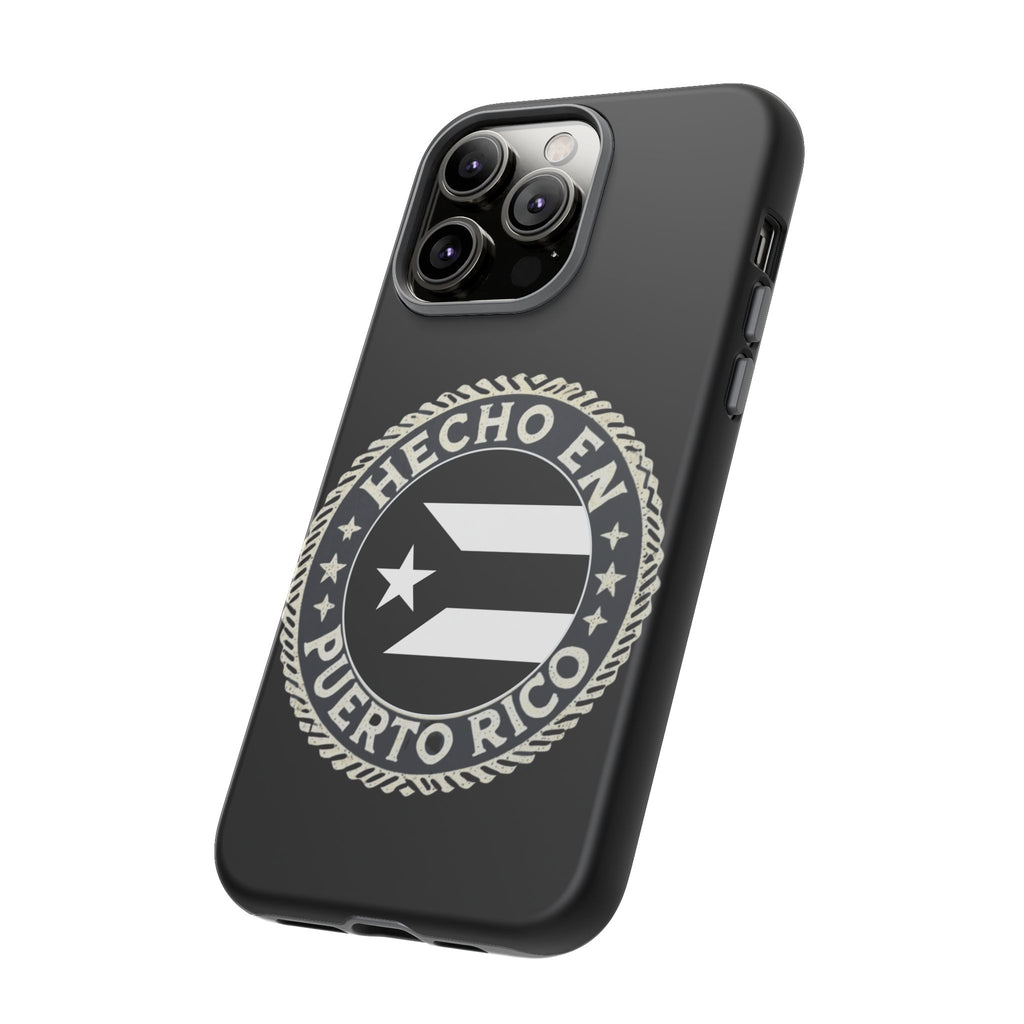 Hecho en Puerto Rico Phone Case  Puerto Rican Flag Emblem Tough Protective Cover