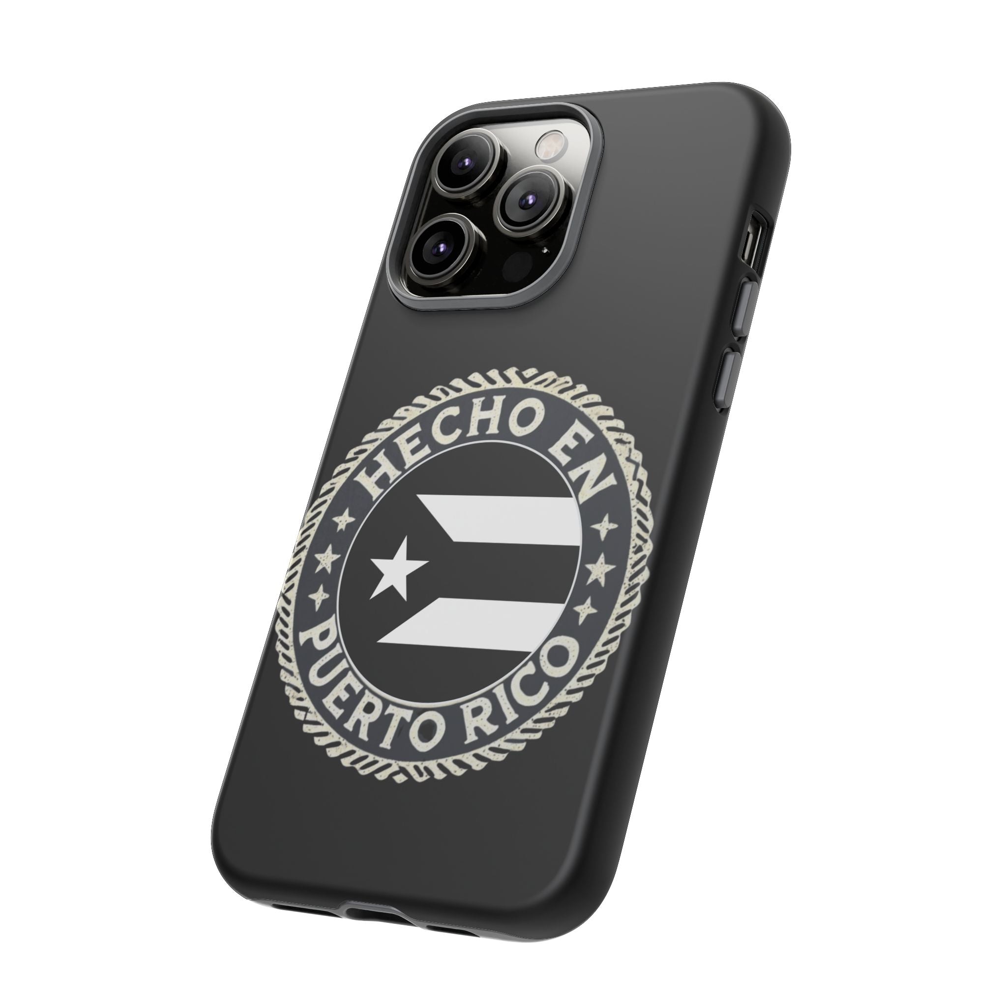 Hecho en Puerto Rico Phone Case  Puerto Rican Flag Emblem Tough Protective Cover