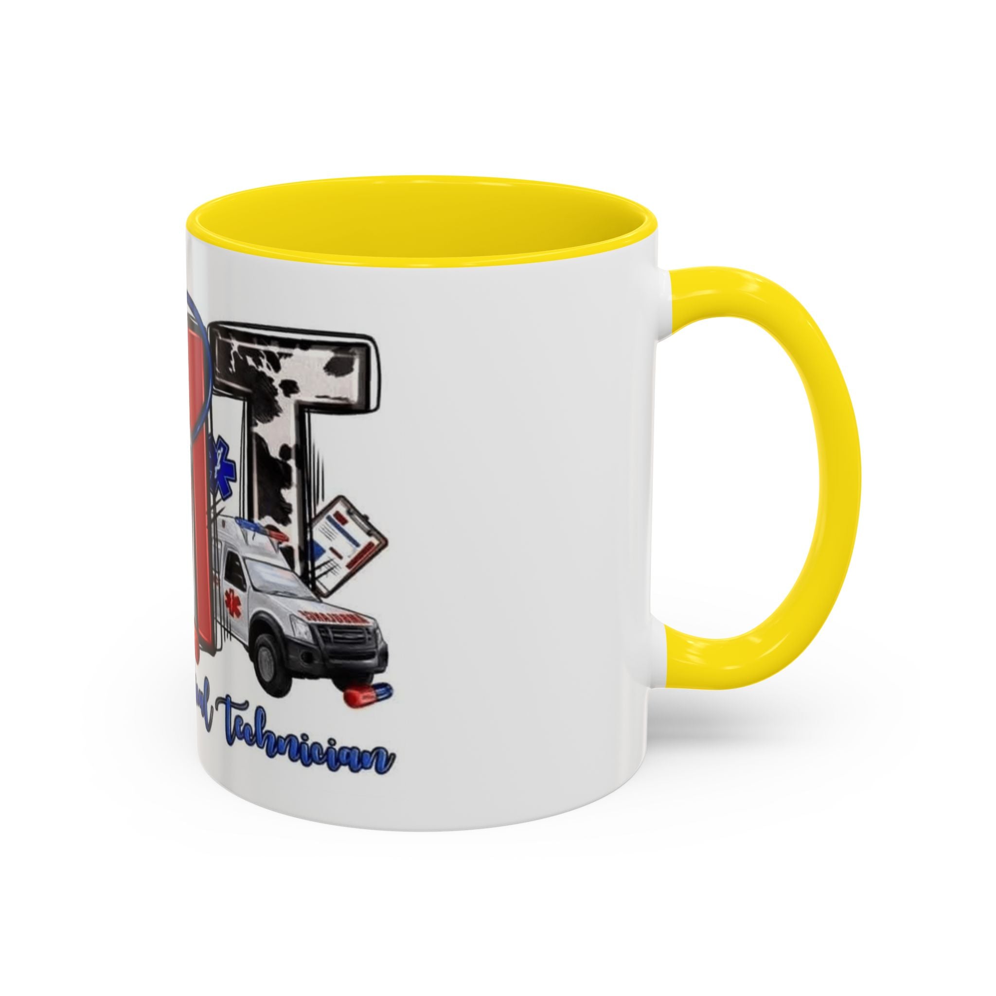 EMT Coffee Mug — Emergency Medical Technician Ambulance Stethoscope Design (11/15oz) Medical Christmas Mug