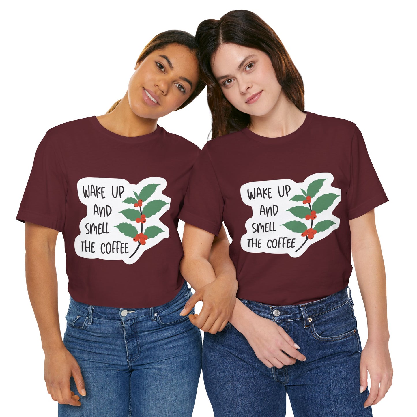 Wake Up and Smell the Coffee Tee  Coffee Plant Graphic T-Shirt