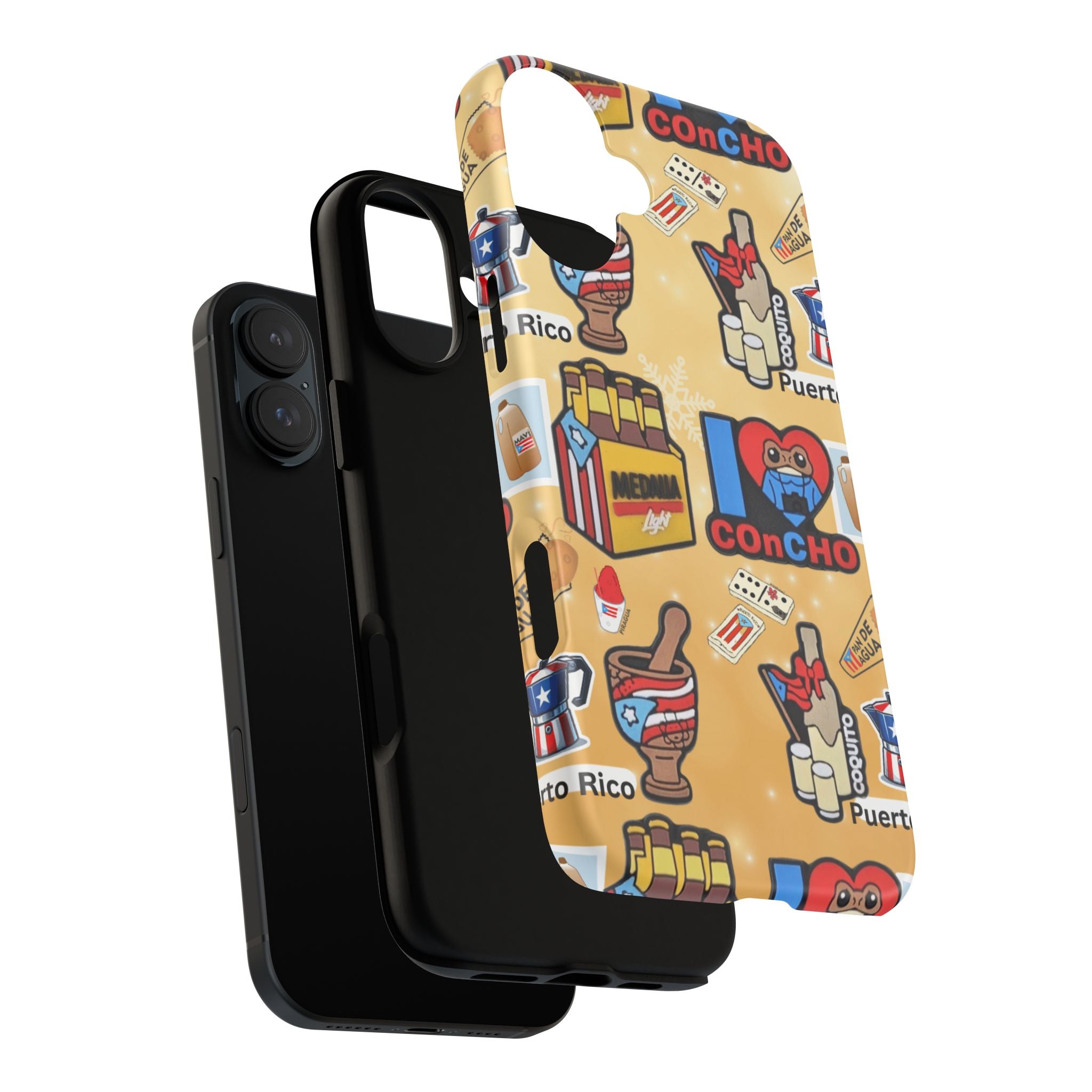 Puerto Rico Sticker Collage Tough Case  ‘I  Concho’ Pattern Phone Case